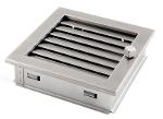 MODERN 20x20cm ventilation fireplace grille with inox shutter