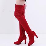 Hot Sale Upper Round-Toe High Heel Over The Knee Boots Shoes