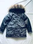Children's padded jacket with raccoon fur 
