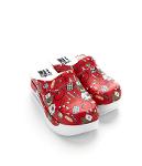 Orthopedic Medical Clogs, Red with Print, Women - Airmax Teddy Bear Model