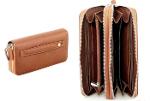 Leather wallet for women RFID protection
