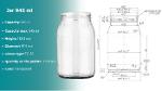 Glass jars 945 ml