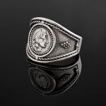 Goddess Athena Coin Ring, Handmade Ring, Sterling Silver Rin