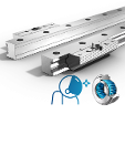 Linear Guides Type Fdi-R Pair Of Single Rails And Pair Of Roller Shoes