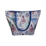 Affordable blue color beach bags with beach print