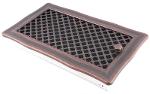 Ventilation fireplace grille DECO 16x32cm with copper patina blind