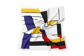 Scarves ideal size 60x60 for corporate look - white blue red