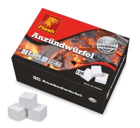Firelighter paraffin-based 128 cubes in a box