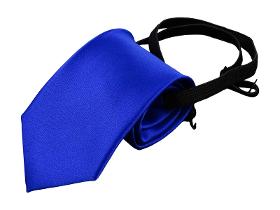 Blue Safety Tie - Elastic, Pre-tied, Satin, 51x7cm