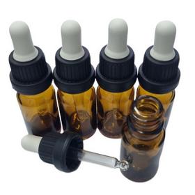 Glass Bottle Amber 5 ml with Assembled Dropper Morning