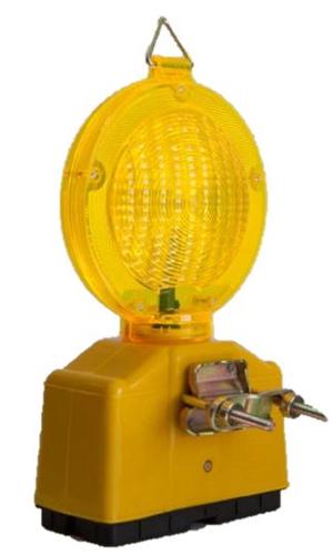 LED warning lamp double sided yellow lens Ø 18cm with sh ...