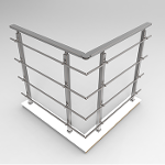 Aluminum square handrail system- Handrail system- balustrade system- railing