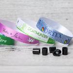 Fabric wristbands for events or as entry wristbands