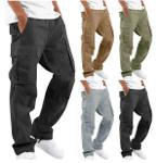 Mens clothing cargo pants loose fit trousers