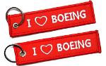Embroidery Keychain - I BOEING