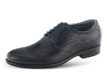 Men's formal shoes in dark blue witth laces