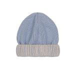Beanie Hat with Two-Tone Lapel Heavenly Cashew