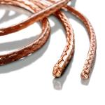 Square copper braids made from copper and copper alloys