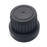 Black PP Ribbed Cap with Tamper Evident DIN18 Thread