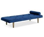 Daybed Royalty in blue with golden legs, 185x75x40 cm