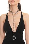 Women's Antique Silver Plated Twisted Round Piece Design Choker & Necklace