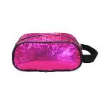 Wholesale Factory Shimmer Pink Color Make-up Bags with PU fabric for Women