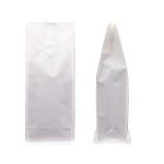 Flat bottom bag white kraft paper high barrier with valve 100g