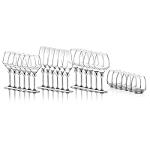 Magic Harmony, Crystal & Stainless Steel Drink Set for 6 persons, 24 pieces