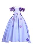 lilac flowers girl dress