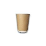 8oz Recyclable Kraft Double Wall Coffee Cup – Box of 500