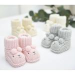 Organic Knitwear Elegant Baby Bear Booties