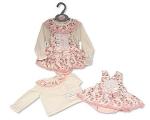Baby Girls 2 Pieces Dress Set with Bow and Lace