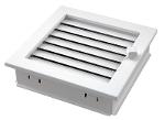 MODERN 20x20cm ventilation fireplace grille with a white shutter