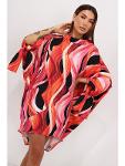 Miss citty official red and black patterned kimono dress DPMCO23