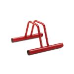 One Space Grounded-based Bike Rack In Red Varnished Steel