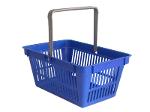 Plastic shopping basket with one handle