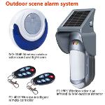 Outdoor burglar alarm solar wireless intruder detector