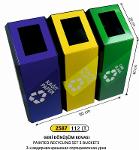 Recycling Set Of 3 Painted 2587