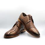 Genuine Leather Aged Detailed Lace-up Studded Men's Shoes