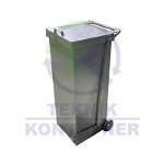 120 LT Pedal Metal Galvanized Waste Container