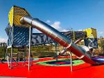 New line children playground eqp.with stainless steel slides