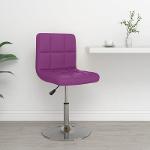 Bar stool imitation leather purple