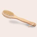 Double Natural handle bath brush & massage/peeling brush