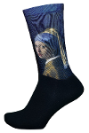 Girl With Pearl Earring Patterned Bottom Cotton Printed Socks