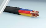 Power cable with copper core with polyvinylchloride insulation