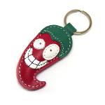Chilli Pepper Leather Keychain Vegetable Hot And Red