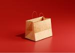 Paper bag with handles for sushi deliveries