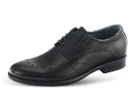 Men's formal shoes in black with laces and ribbin