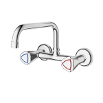 Traditional wall mounted sink mixer