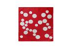 100% Silk Men's Pocket Square, 25x25cm, Red White